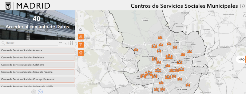 Visualizador Centros de Servicios Sociales